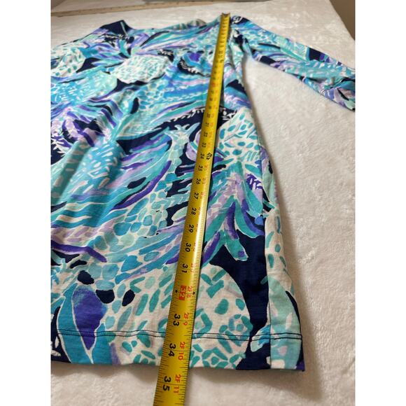 Lilly Pulitzer Hollee Dress Size medium Cutout Pineapple Print Blue Purple - Picture 5 of 7
